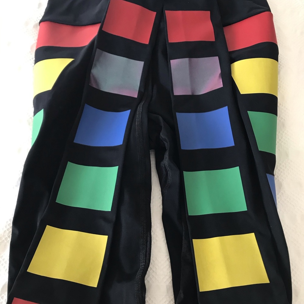 NWOT Odyssey Mesh-Paneled Stretch Leggings - Picture 4 of 4